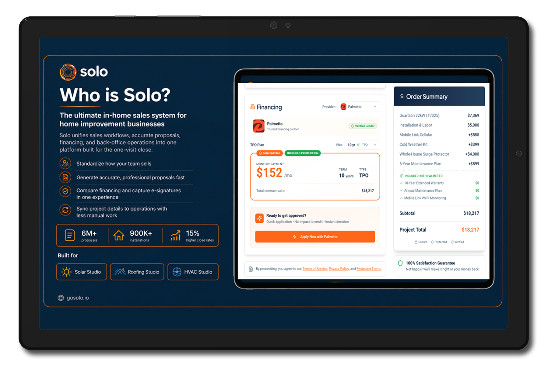 Solo: Sales and software platform